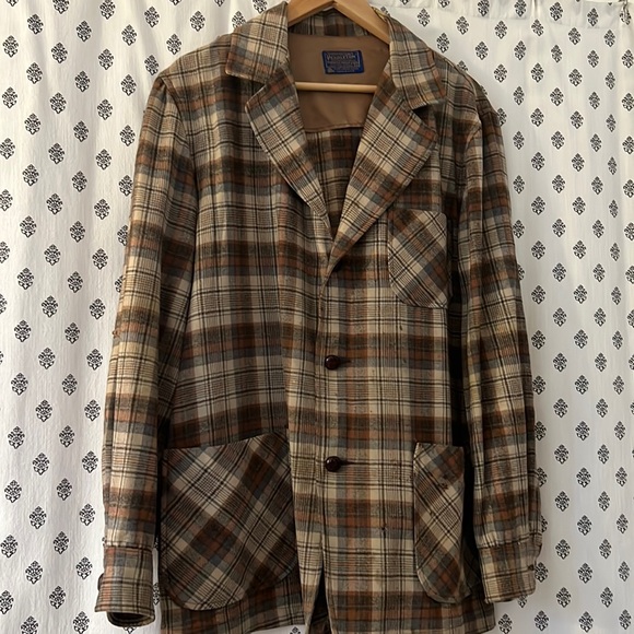 Pendleton Other - VTG Pendleton Plaid Wool Blazer/Sportcoat Size Medium